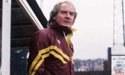 Terry Yorath looks on at pitchside