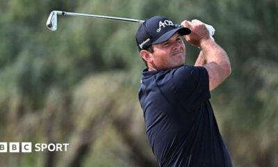 Patrick Reed playing an iron shot