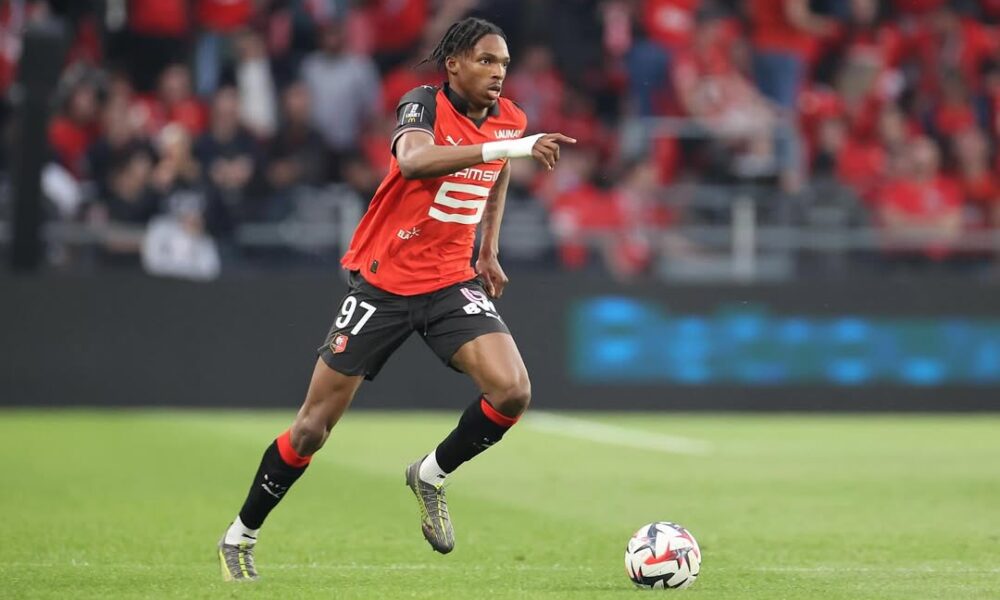 Jeremy Jacquet in action for Rennes