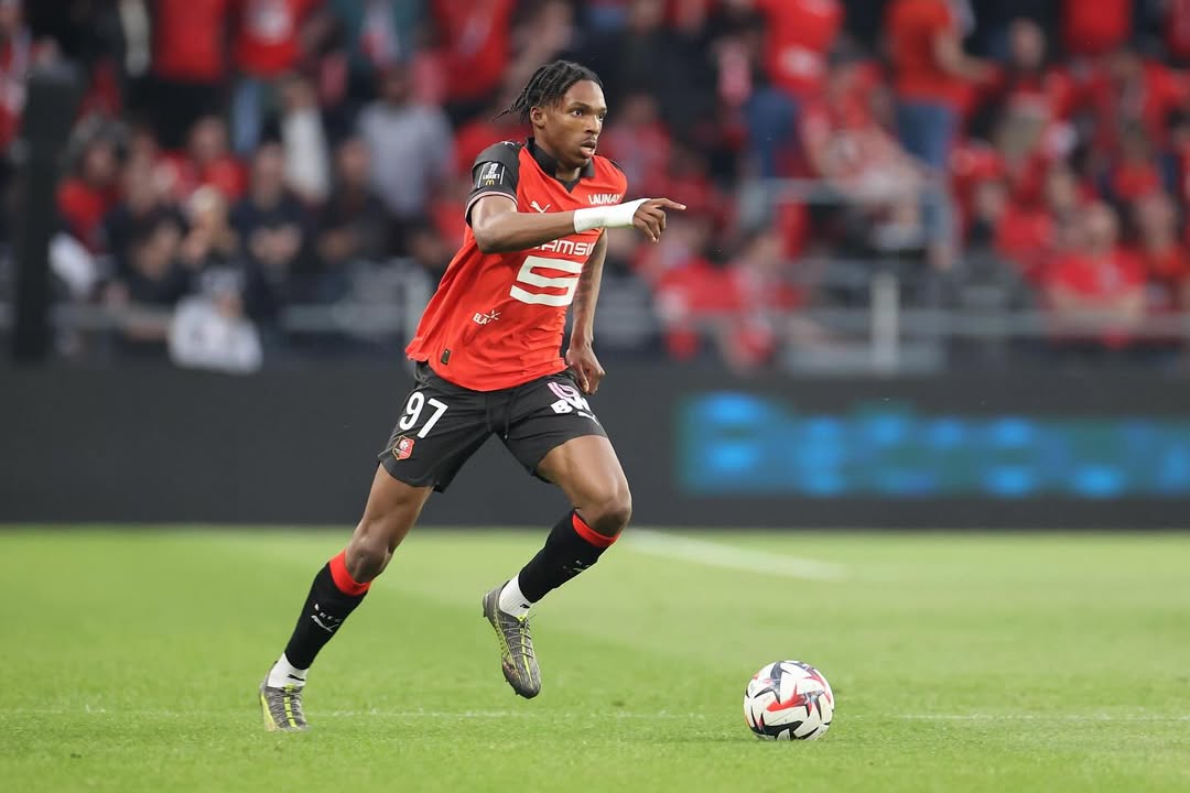 Jeremy Jacquet in action for Rennes