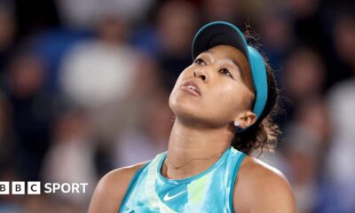 Naomi Osaka reacts