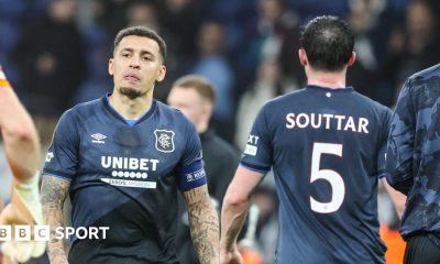 James Tavernier and John Souttar at the end of the game