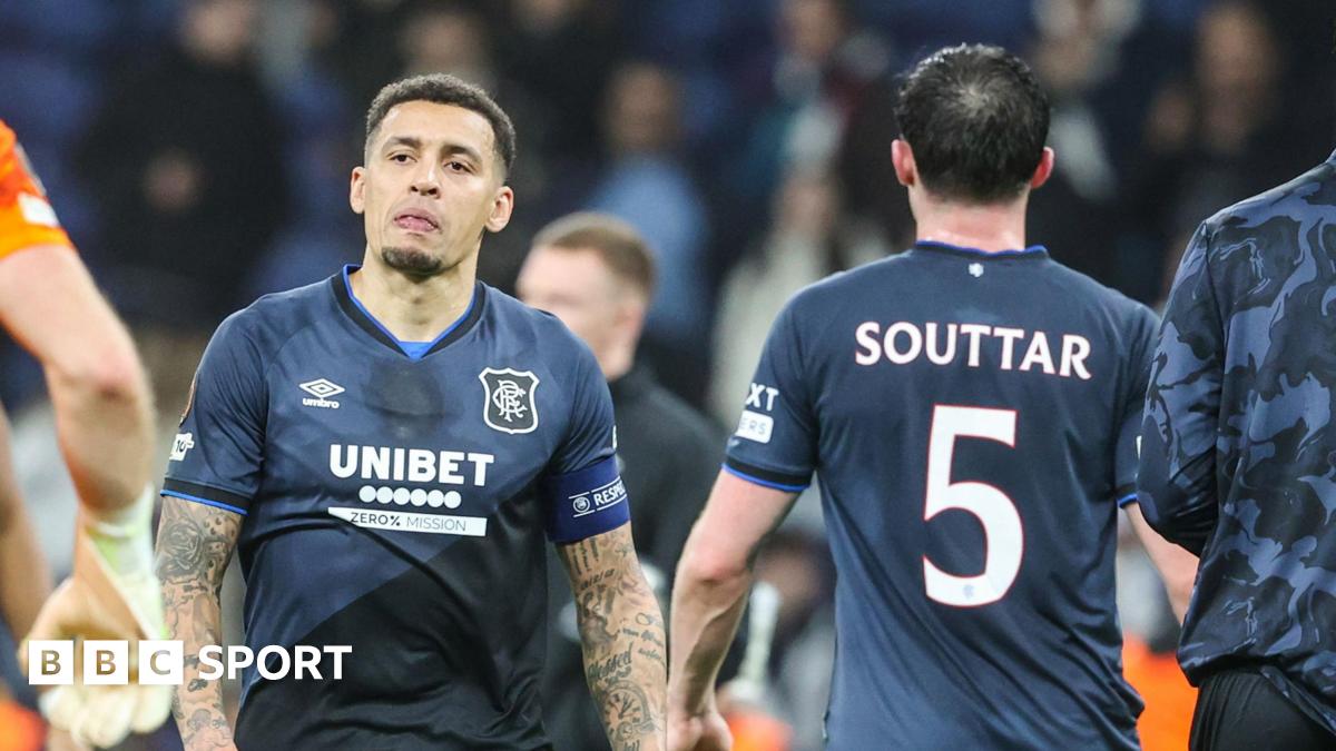 James Tavernier and John Souttar at the end of the game