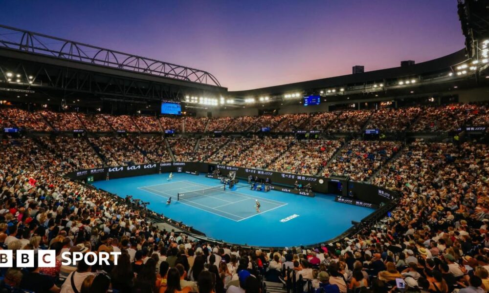 Fans watch a match on Rod Laver Arena at the 2025 Australian Open
