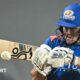 Nat Sciver-Brunt plays a cut shot while in action for Mumbai Indians