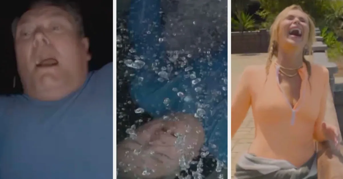 Alan Carr Has Amanda Holden In Hysterics After Water Slide Debacle