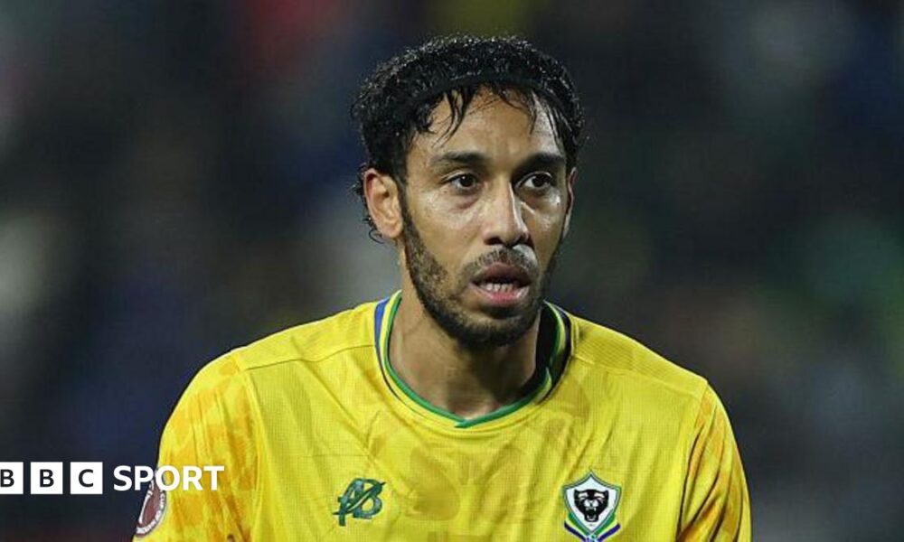Pierre-Emerick Aubameyang in action for Gabon