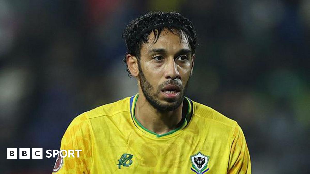 Pierre-Emerick Aubameyang in action for Gabon