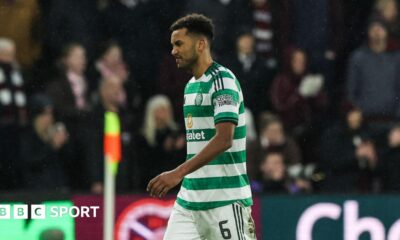 Referee Steven McLean initially showed Celtic's Auston Trusty a yellow card before VAR intervened