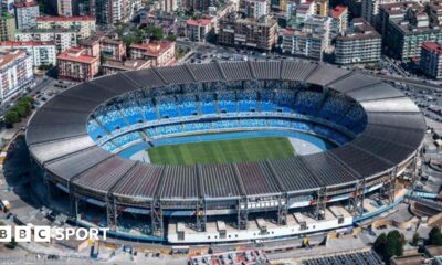 An aerial view of Napoli's Diego Armando Maradona Stadium