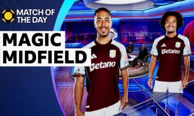 Figures of Youri Tielemans and Boubacar Kamara in the MOTD studio