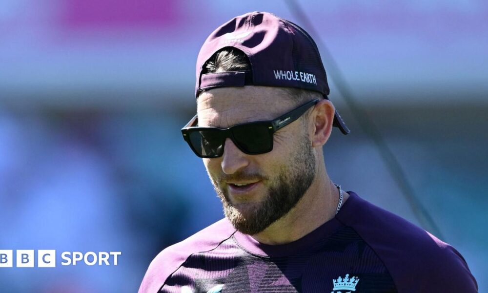 Brendon McCullum looks on