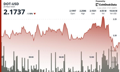 Polkadot (DOT) declines in late session selloff