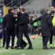MILAN, ITALY - JANUARY 11: Antonio Conte, Head Coach of SSC Napoli is taken down the tunnel after being shown a red card during the Serie A match between FC Internazionale and SSC Napoli at Giuseppe Meazza Stadium on January 11, 2026 in Milan, Italy. (Photo by Marco Luzzani/Getty Images)