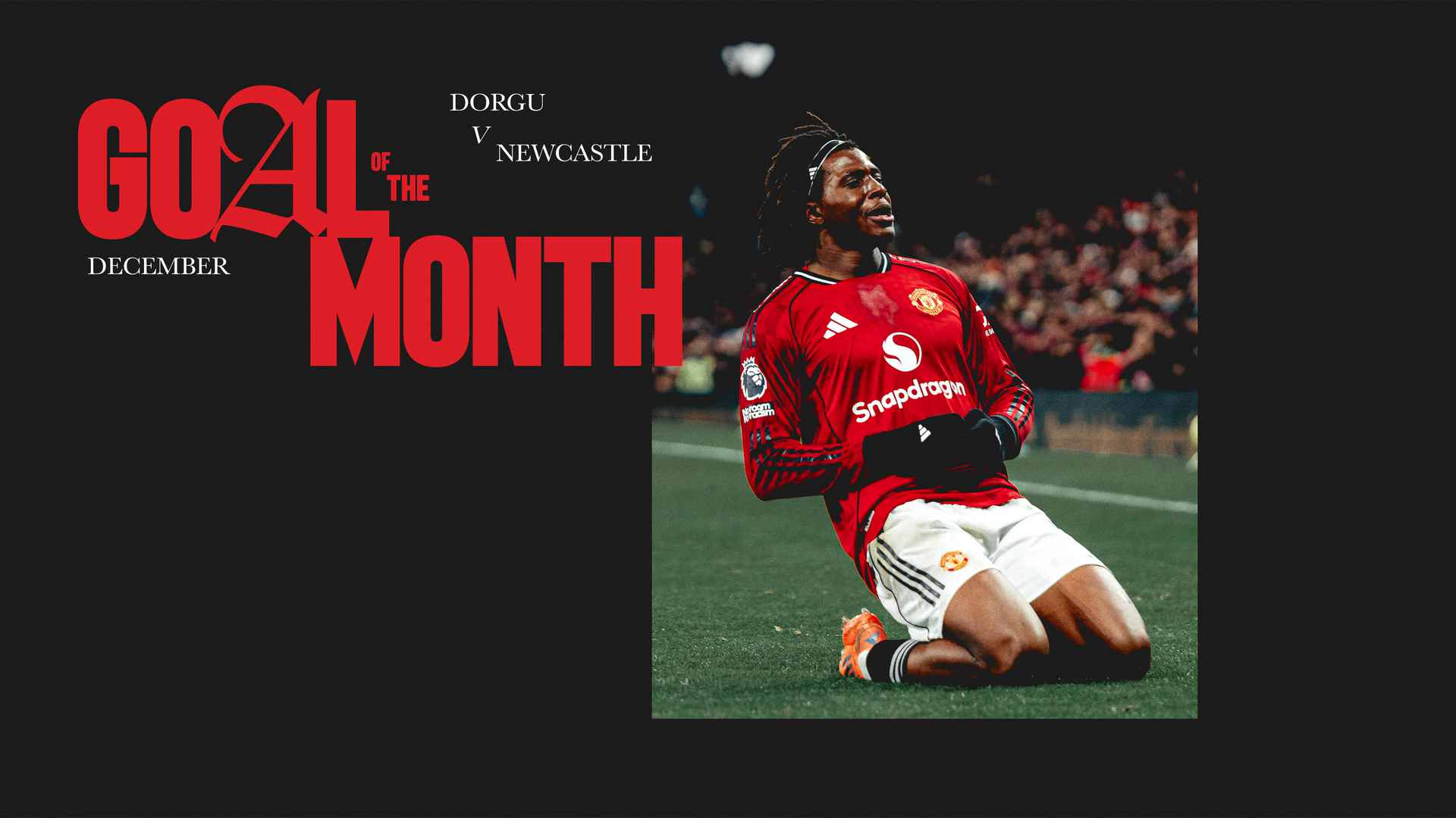 Patrick Dorgu wins Man Utd Goal of the Month for December 2025