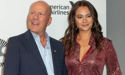 Bruce Willis and Emma Heming Willis at Motherless Brooklyn premiere at 57th NYFF