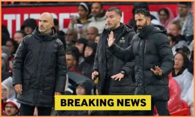 Enzo Maresca and Ruben Amorim on the touchline at Old Trafford