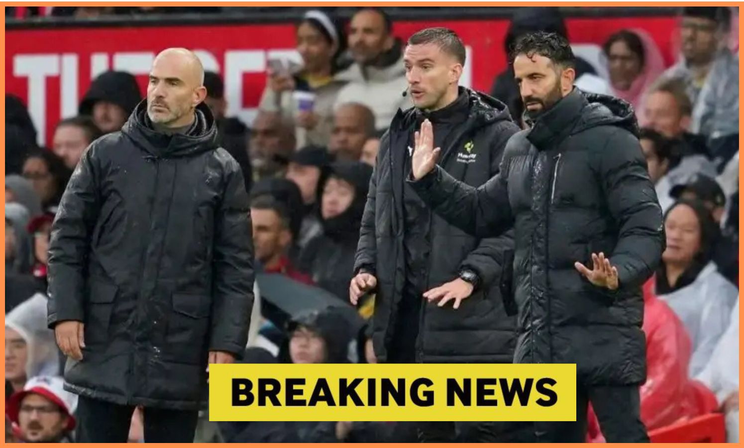 Enzo Maresca and Ruben Amorim on the touchline at Old Trafford