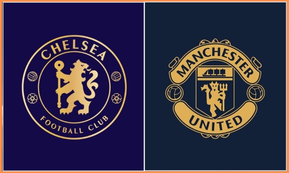 Chelsea and Manchester United club badges
