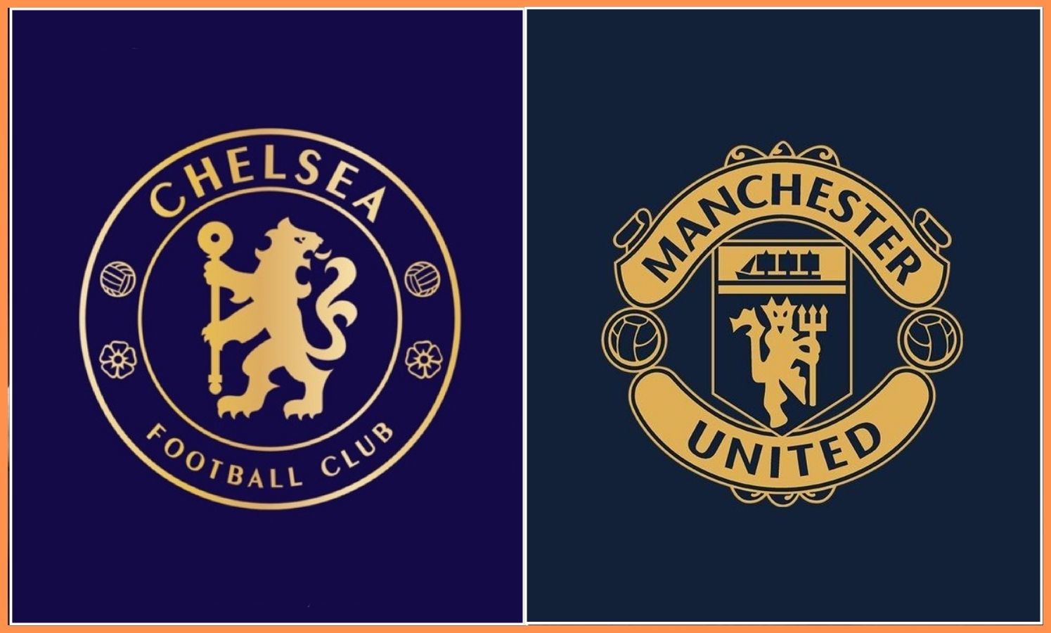 Chelsea and Manchester United club badges