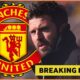 Michael Carrick, Manchester United logo, and 'breaking news' logo
