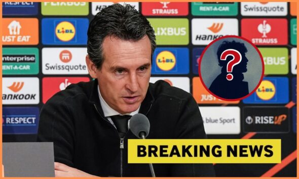 Unai Emery speaking at a press conference