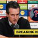 Unai Emery speaking at a press conference