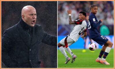 Arne Slot and Bradley Barcola