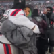 Cardi B in a Custom Gray Leather Sir Babajagne Look as She Congratulates Stefon Diggs After Patriots Super Bowl Win