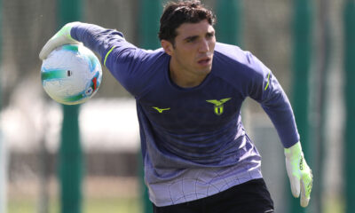 ROME, ITALY - JULY 21: Christos Mandas of SS Lazio in action during the SS Lazio training session at Formello sport centre on July 21, 2025 in Rome, Italy. (Photo by Paolo Bruno/Getty Images)