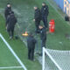 Bizarre moment groundsmen use BLOWTORCH to desperately thaw pitch before EFL clash is controversially postponed