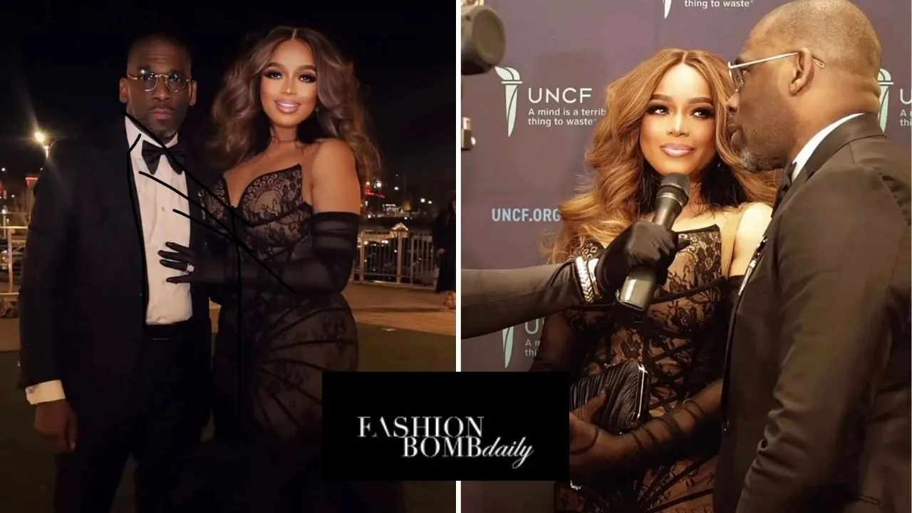 You Ask, we answer! Dr. Karri Bryant Attended the UNCF Mayor's Masked Ball Alongisde Jamal Bryant in a Black Jazella Francesca Embellished Gown