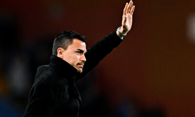 GENOA, ITALY - MAY 15: Emil Audero of Sampdoria greets the crowd after the Serie A match between UC Sampdoria and Empoli FC at Stadio Luigi Ferraris on May 15, 2023 in Genoa, Italy. (Photo by Simone Arveda/Getty Images)