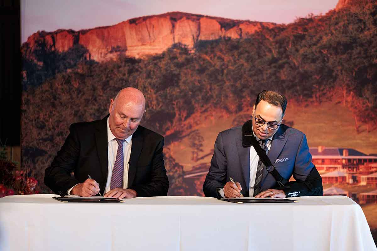 Emirates Wolgan Valley Ritz Carlton Lodge Signing