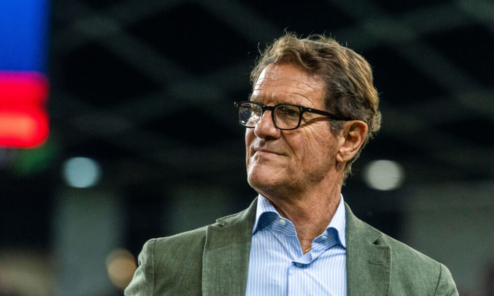 LJUBLJANA, SLOVENIA - SEPTEMBER 15: Former Milan and Juventus coach Fabio Capello of Italy managing the Red Team during a charity match for the Slovenian flood victims on September 15, 2023 in Ljubljana, Slovenia. In August 2023 major floods occurred in two-thirds of the Slovenian territory due to heavy rain. Deemed as the worst natural disaster of the country. (Photo by Jurij Kodrun/Getty Images) (Bayern-Inter)