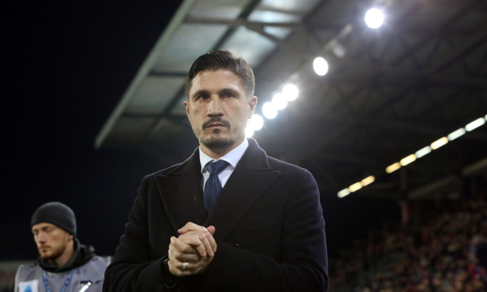 CAGLIARI, ITALY - JANUARY 02: Fabio Pisacane, coach of Cagliari, looks on during the Serie A match between Cagliari Calcio and AC Milan at Stadio Sant