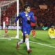 Facundo Buonanotte of Chelsea celebrates scoring against Lincoln City