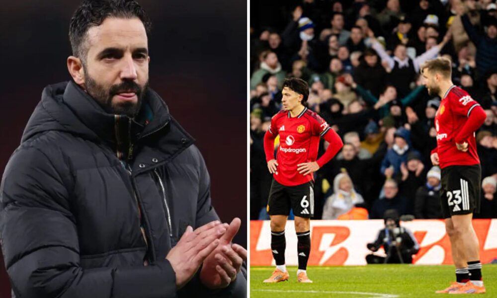 Split image of Ruben Amorim and Lisandro Martinez