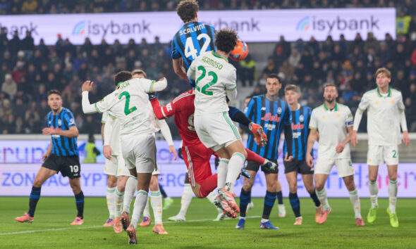 BERGAMO, ITALY - JANUARY 03: Giorgio Scalvini of Atalanta scores his team