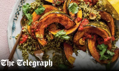 Roast pumpkin with freekeh and shatta recipe