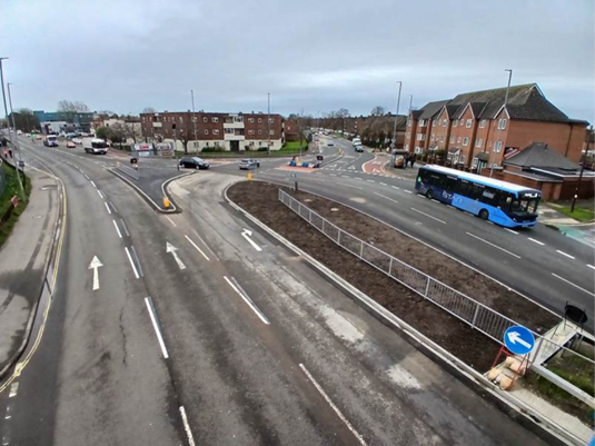 Next phase of works to improve the bus lanes in Hilsea begins tomorrow