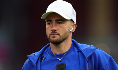BURNLEY, ENGLAND - OCTOBER 18: Jack Harrison of Leeds United arrives at the stadium prior to the Premier League match between Burnley and Leeds United at Turf Moor on October 18, 2025 in Burnley, England. (Photo by Molly Darlington/Getty Images)