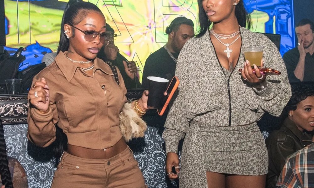 Jayda Cheaves in Brown CM Studios and Dess Dior in Neutral CouCoo at Tabu Saturdays