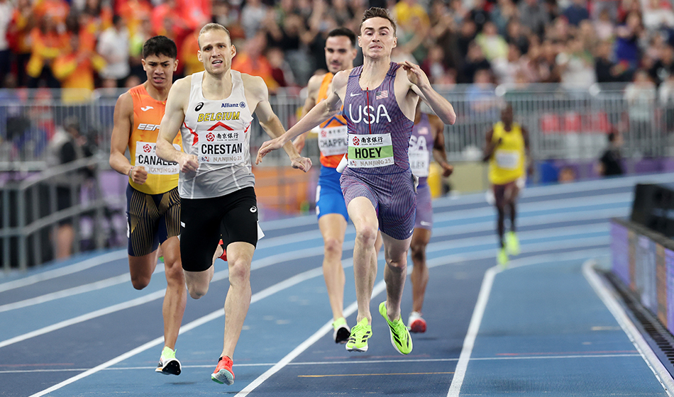 Josh Hoey takes down world indoor 800m record in Boston