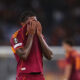 ROME, ITALY - OCTOBER 23: Leon Bailey of AS Roma reacts during the UEFA Europa League 2025/26 League Phase MD3 match between AS Roma and FC Viktoria Plzen at Stadio Olimpico on October 23, 2025 in Rome, Italy. (Photo by Paolo Bruno/Getty Images)