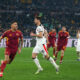 ROME, ITALY - JANUARY 25: Lorenzo Pellegrini of AS Roma celebrates scoring his team's first goal from the penalty-spot during the Serie A match between AS Roma and AC Milan at Stadio Olimpico on January 25, 2026 in Rome, Italy. (Photo by Paolo Bruno/Getty Images)