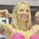 Ebanie Bridges, 39, weighs in for Alexis Araiza fight in pink lingerie just 10 MONTHS after giving birth