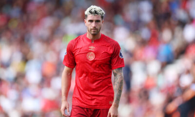 BOURNEMOUTH, ENGLAND - AUGUST 04: Marcos Senesi of Bournemouth looks on during the pre-season friendly match between Bournemouth and Rayo Vallecano at Vitality Stadium on August 04, 2024 in Bournemouth, England. (Photo by Dan Istitene/Getty Images)