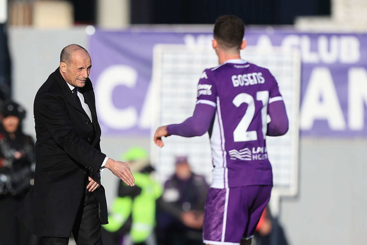 FLORENCE, ITALY - JANUARY 11: Head coach Massimiliano Allegri manager of AC Milan reacts during the Serie A match between ACF Fiorentina and AC Milan at Artemio Franchi on January 11, 2026 in Florence, Italy. (Photo by Gabriele Maltinti/Getty Images)