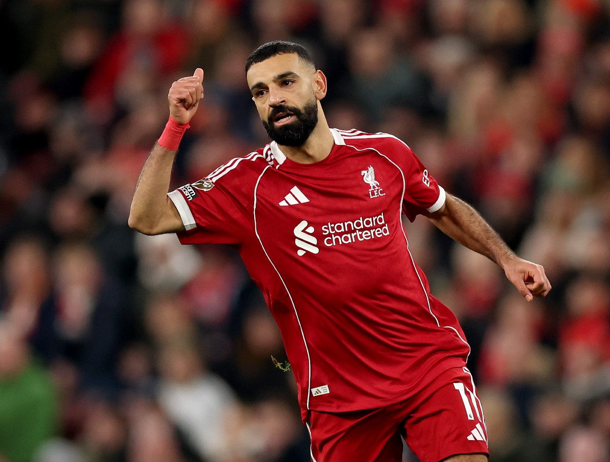 Mohamed Salah in action for Liverpool vs Brighton